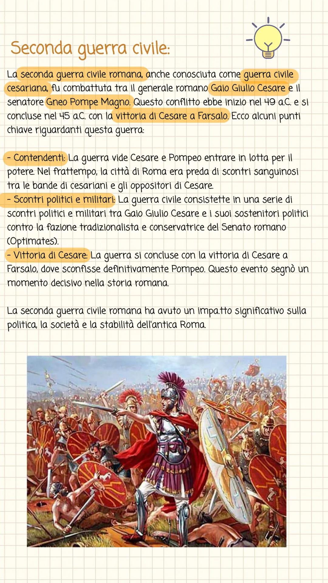 # Le guerre civili romane
Prima guerra civile:
La prima guerra civile romana si svolse tra l'88 e 1'82 a.C. e fu
principalmente un conflit