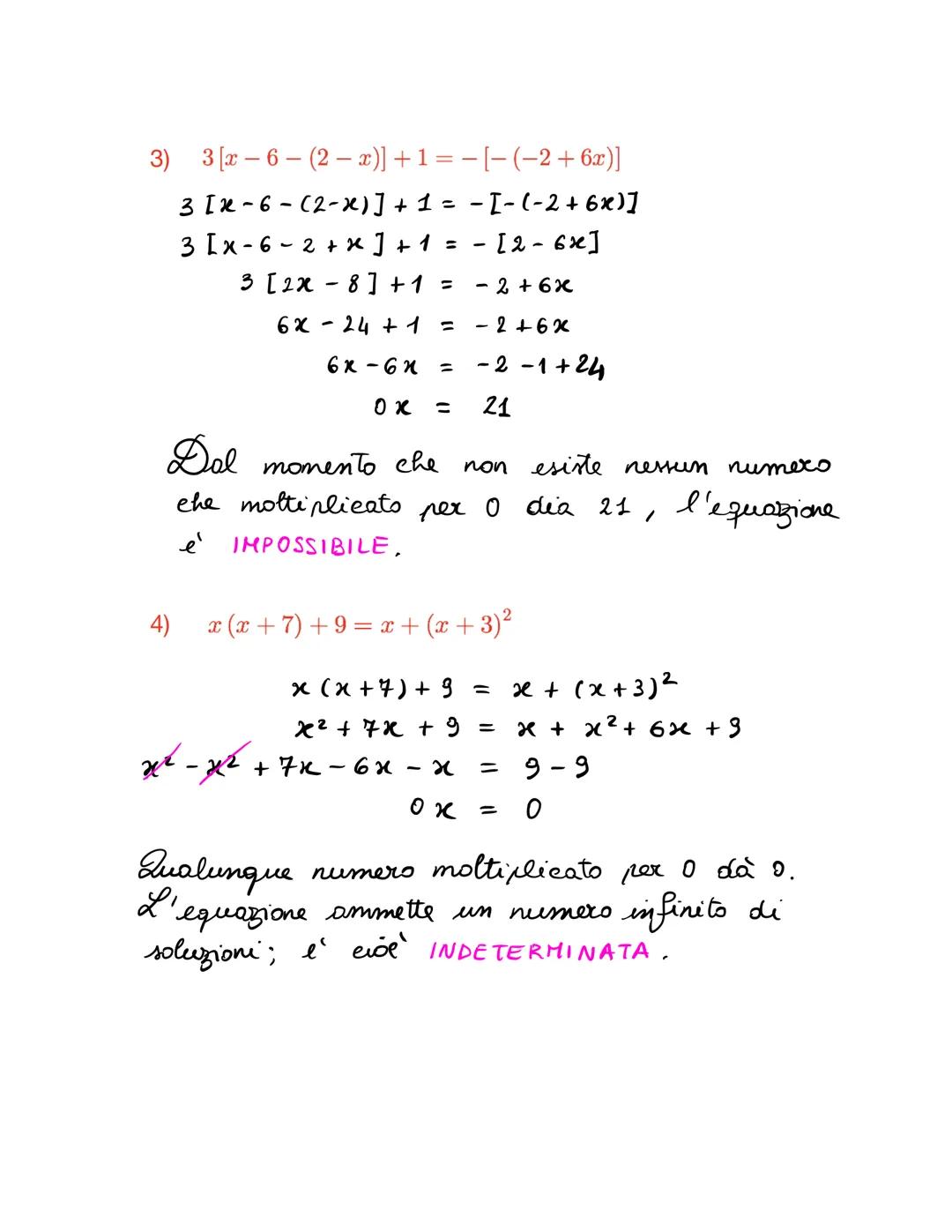 EQUAZIONI DI PRIMO GRADO
1) 8(x-1)-2(x+3)=3(2x-1) - 5 - 17x
8(x-1)-2(x+3)= 3(2x-1)-5-17×
8x-8
-
22
-
6 =
8x-2x
-
6x-3-5-172
- 6x + 17x = -3-