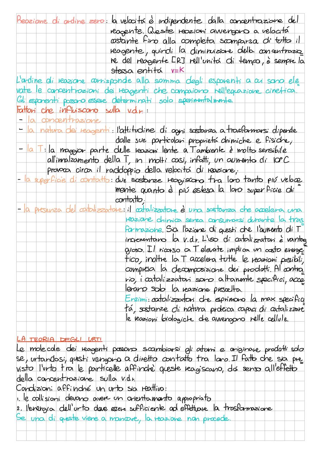 # La velocitá di reazione
Una reazione chimica è tanto piú rapida quanto piú un reagente si
consuma o quanto piú prodotto si forma nell'uni