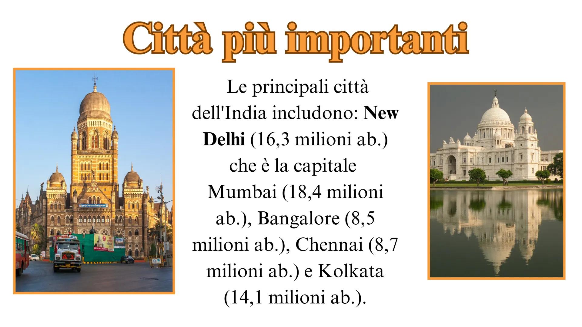 # India # Profilo fisico
• Superficie: 3.287.469 km²
• Confini:Pakistan a ovest, Cina, Nepal e
Bhutan a nord-est, Bangladesh e Myanmar a
es
