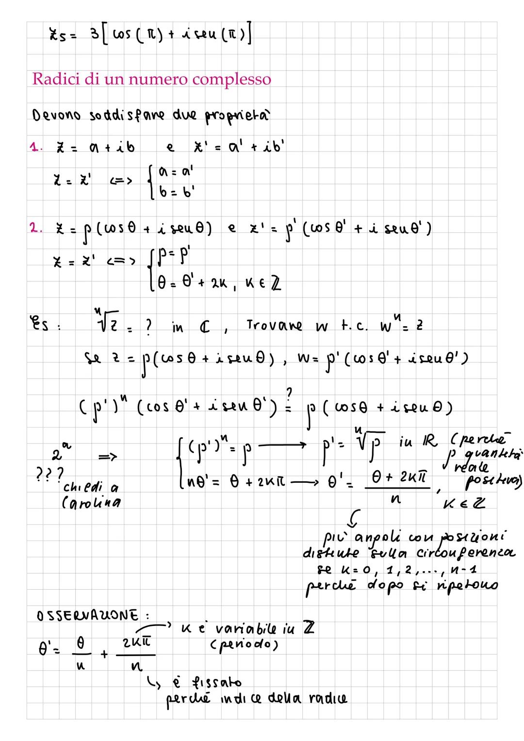 # Numeri complessi
Trallazione intuitiva: x² + 1 =0, x²=-1-> impossibile nel
campo dei numeri IR
Se poniamo la √-1 uguale a i (√-1 = i) =>