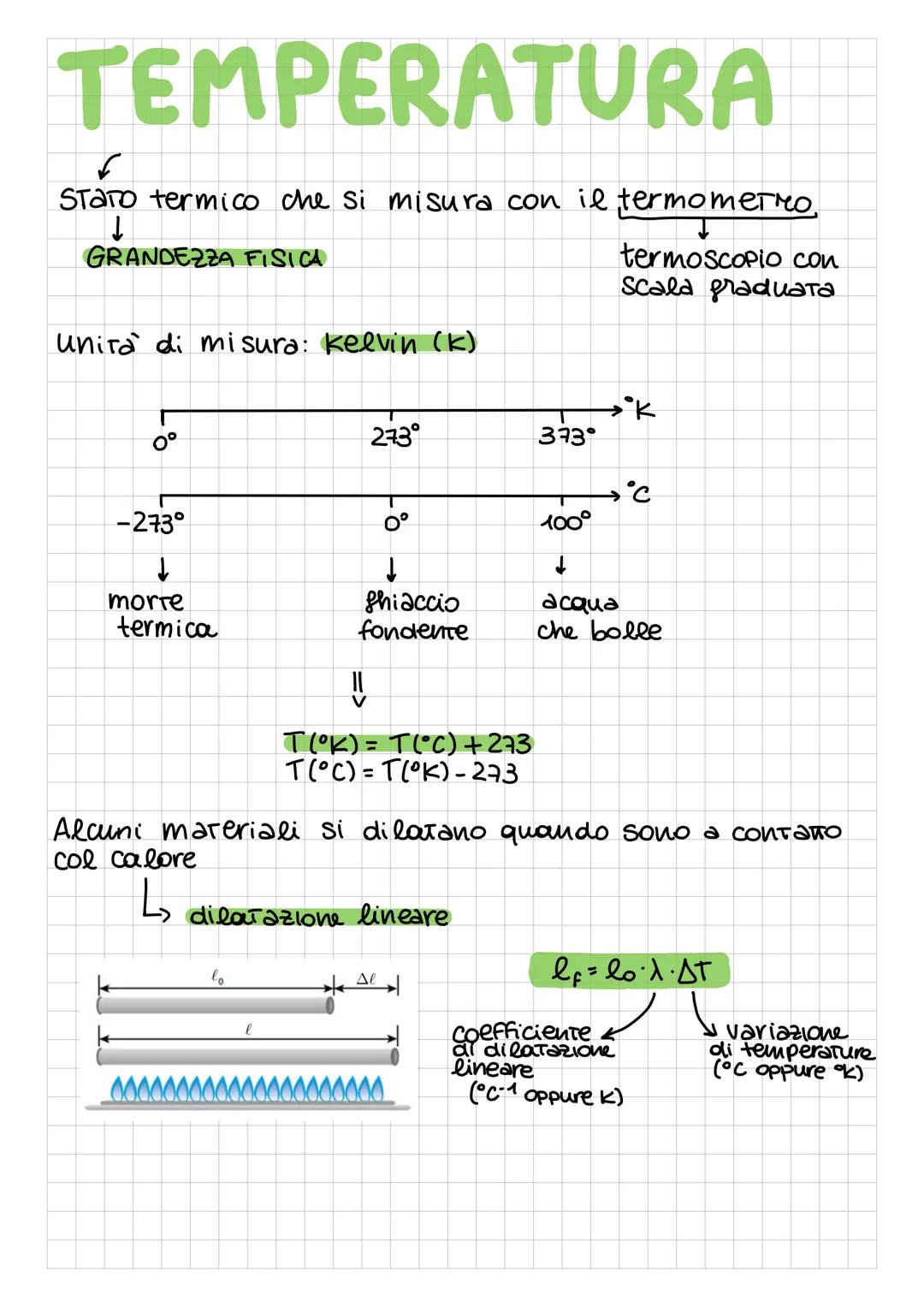 TEMPERATURA
STaTo termico che si misura con il termometro.
GRANDEZZA FISICA
unità di misura: Kelvin (k)
эжет
termoscopio con
Scala graduata
