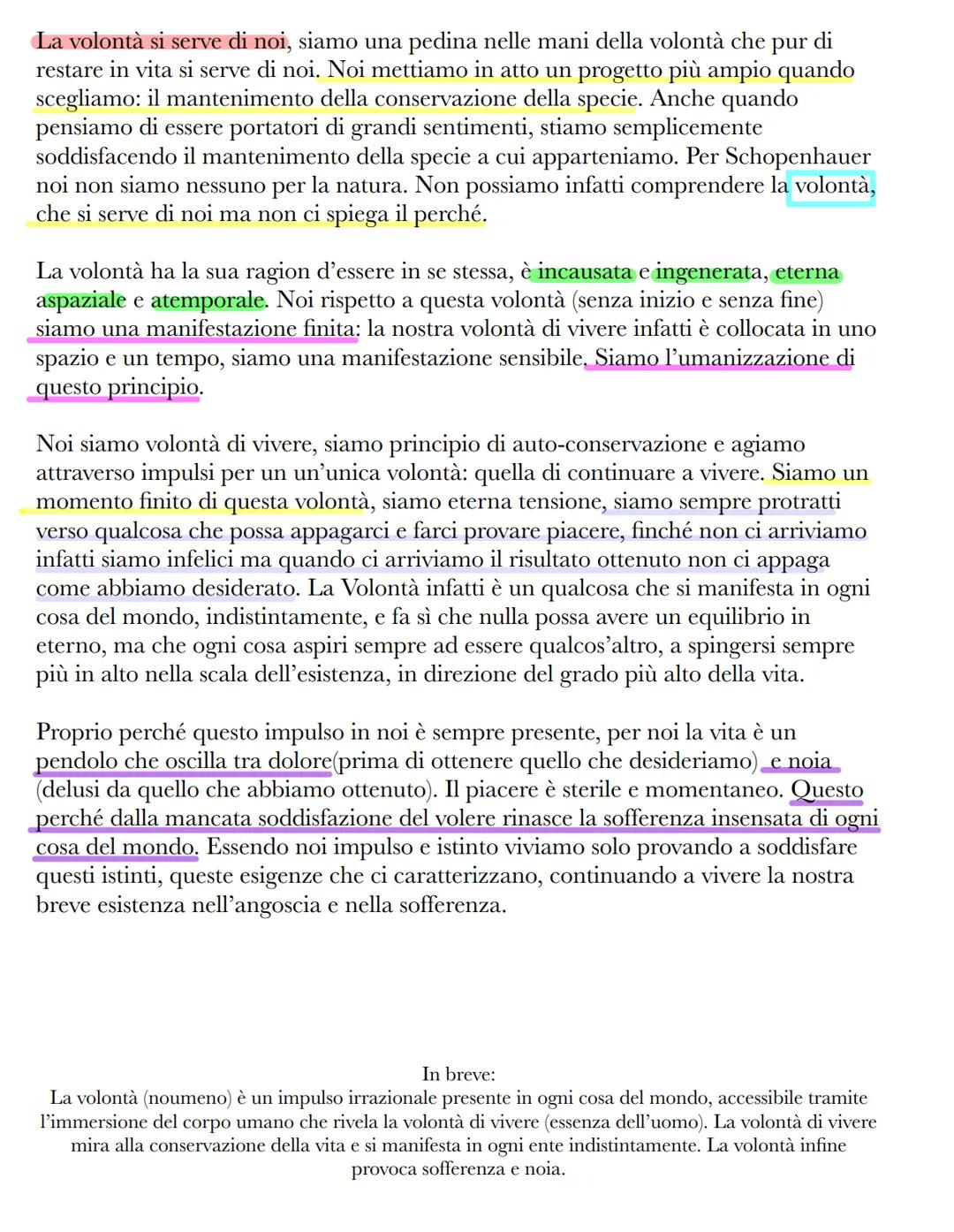 Schopenhauer
Ha vissuto tra fine 700 e metà 800, è un filosofo che nasce da una famiglia molto
agiata, sembrava dover essere destinato a con