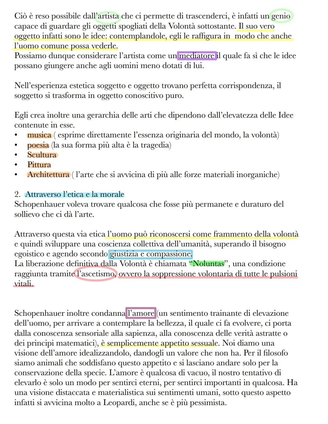 Schopenhauer
Ha vissuto tra fine 700 e metà 800, è un filosofo che nasce da una famiglia molto
agiata, sembrava dover essere destinato a con