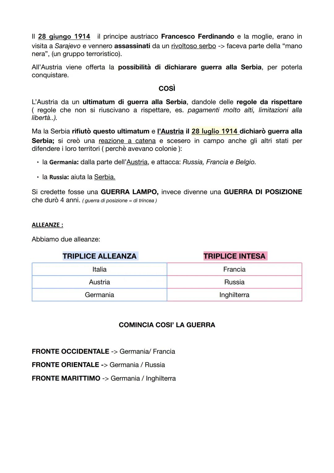 # I GUERRA MONDIALE
La I Guerra Mondiale viene definita:
* MONDIALE: partecipano sia gli USA che il Giappone -> in realtà il Giappone