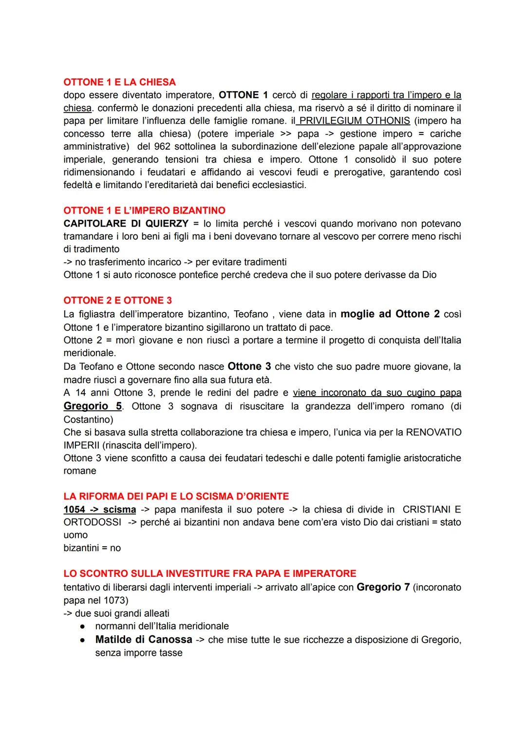 ETA' DEGLI OTTONI
-> periodo di disordine iniziato con Carlo Magno ma questo non impedì che prima del 1000,
emergessero altre forme statali: