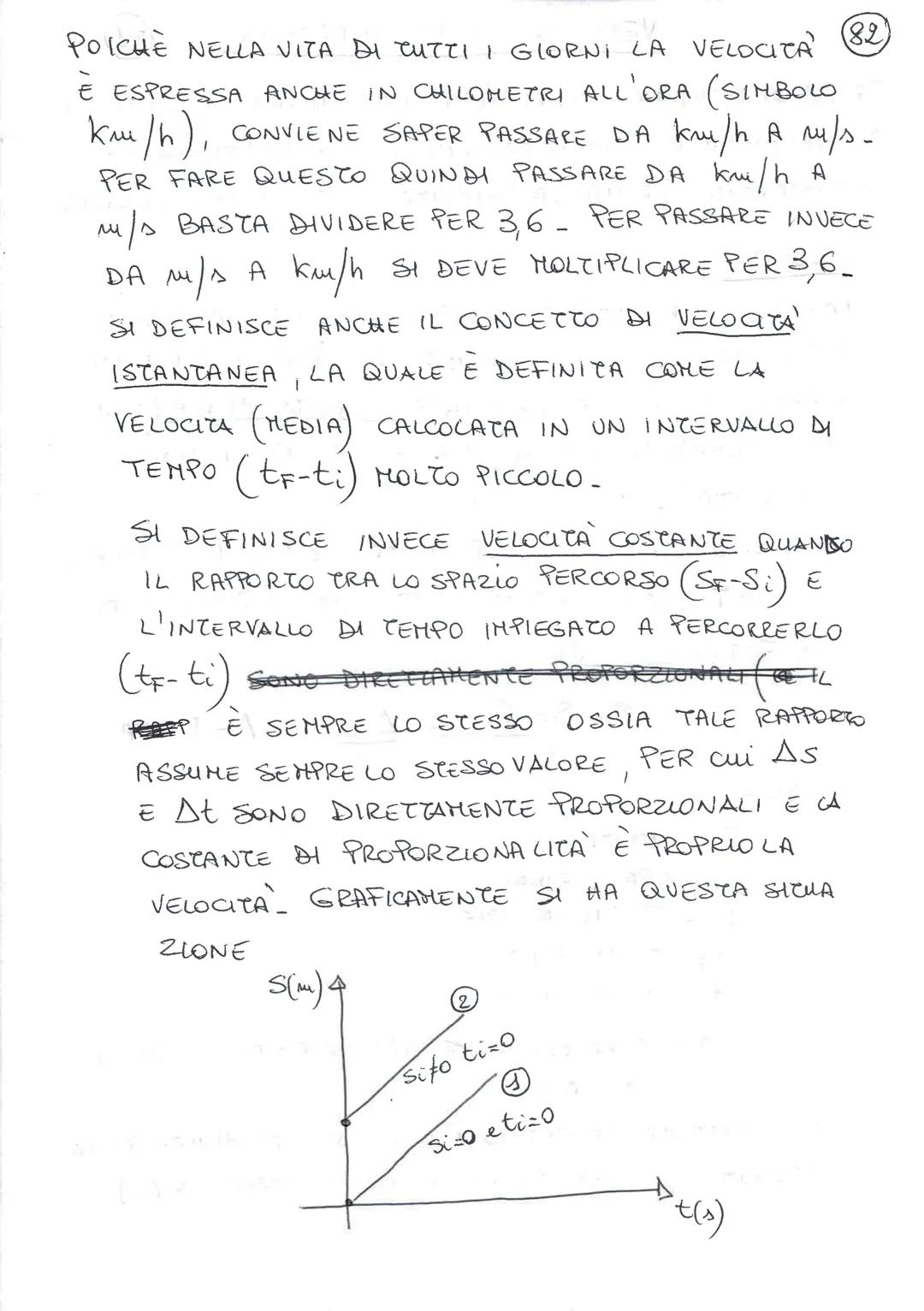 # VELOCITA ED ACCELERAZIONE
(81
PRIMA DI STUDIARE I VARI MOTI, INTRODUCIANO I CONCETTI
DI VELOCITA ED ACCELERAZIONE ED IN PARTICOLARE
STUDIE