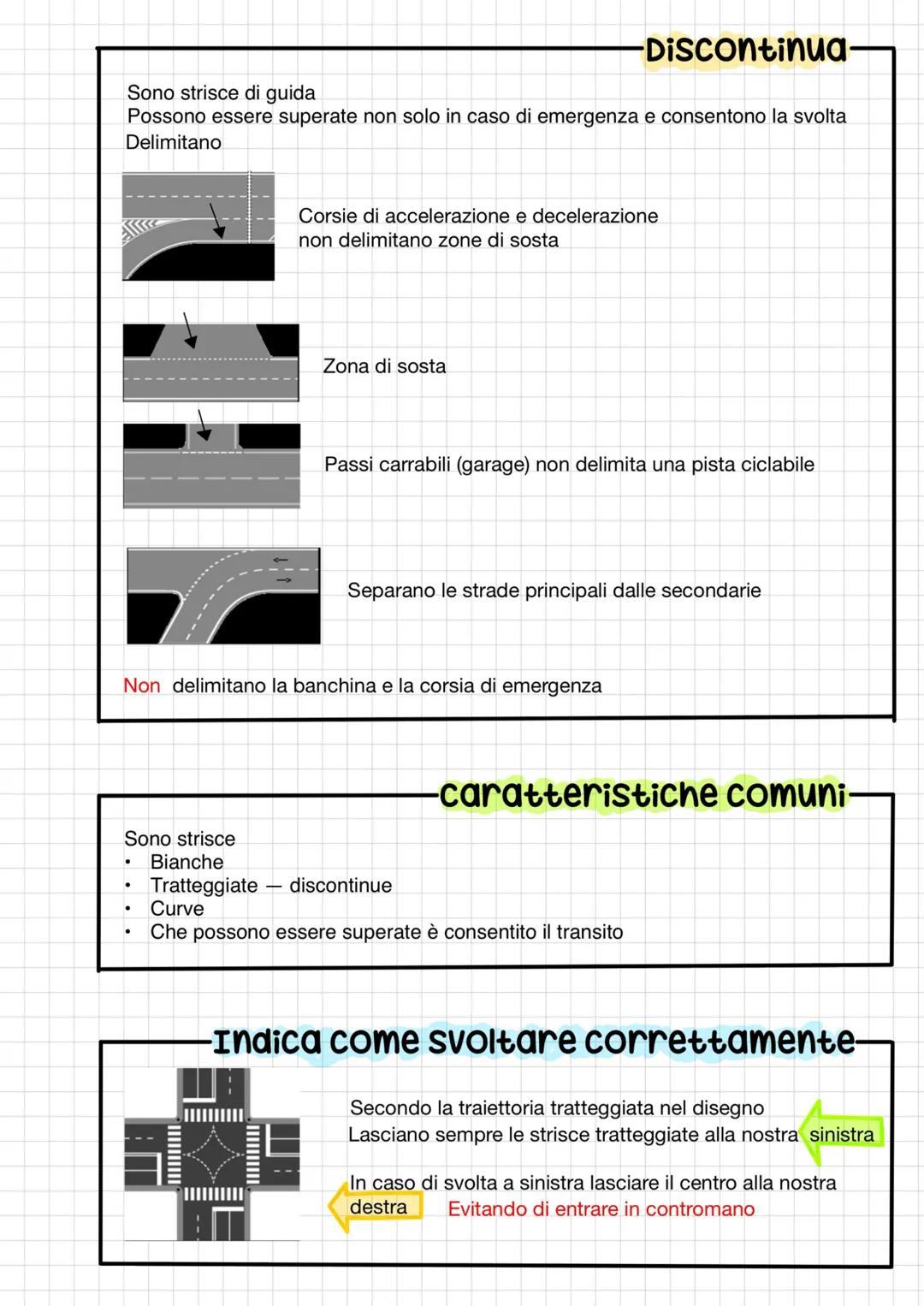 # segnaletica orizzontale
-Vietato-
Strisce longitudini al centro della careggiata รจ vietato circolare standovi a cavallo
-continua-
Si tr