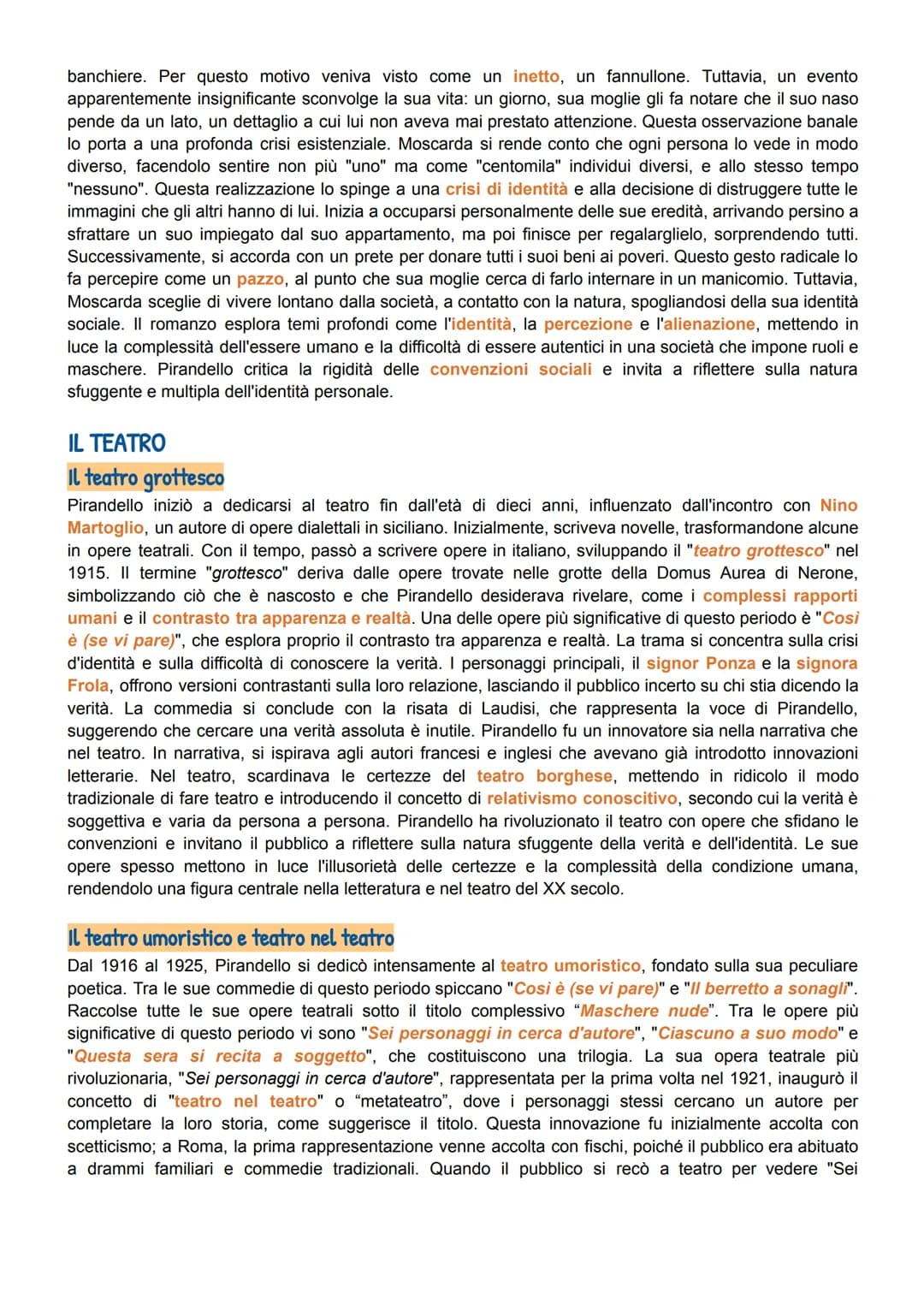 # Pirandello
INTRODUZIONE
Luigi Pirandello è stato uno dei più importanti scrittori e drammaturghi italiani. La sua opera ha segnato
un pro