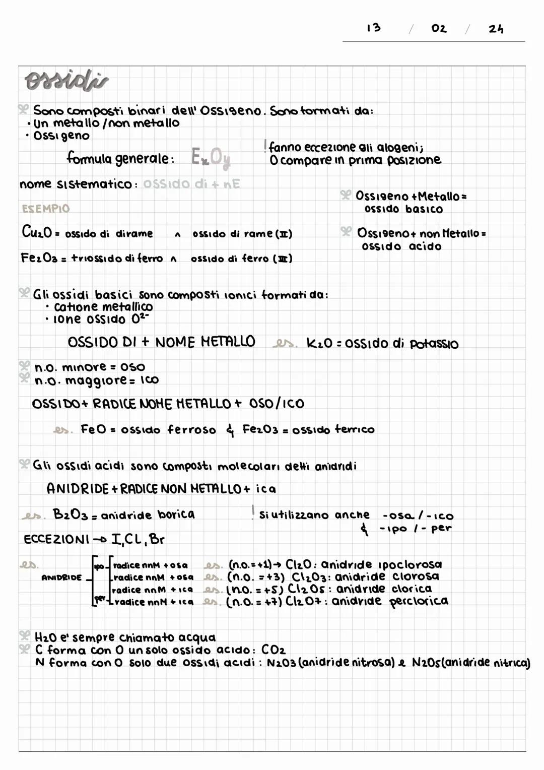 # 13 / 02 / 2024
de momenti
CAPITOLO 15
* Il numero di ossidazione (no) è la carica eletrica che un atomo avrebbe se, quando legato
ad