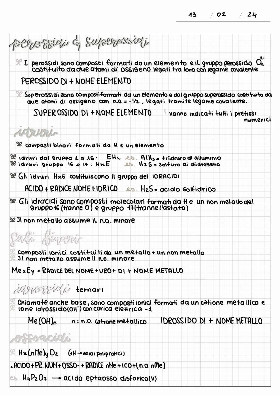 # 13 / 02 / 2024
de momenti
CAPITOLO 15
* Il numero di ossidazione (no) è la carica eletrica che un atomo avrebbe se, quando legato
ad