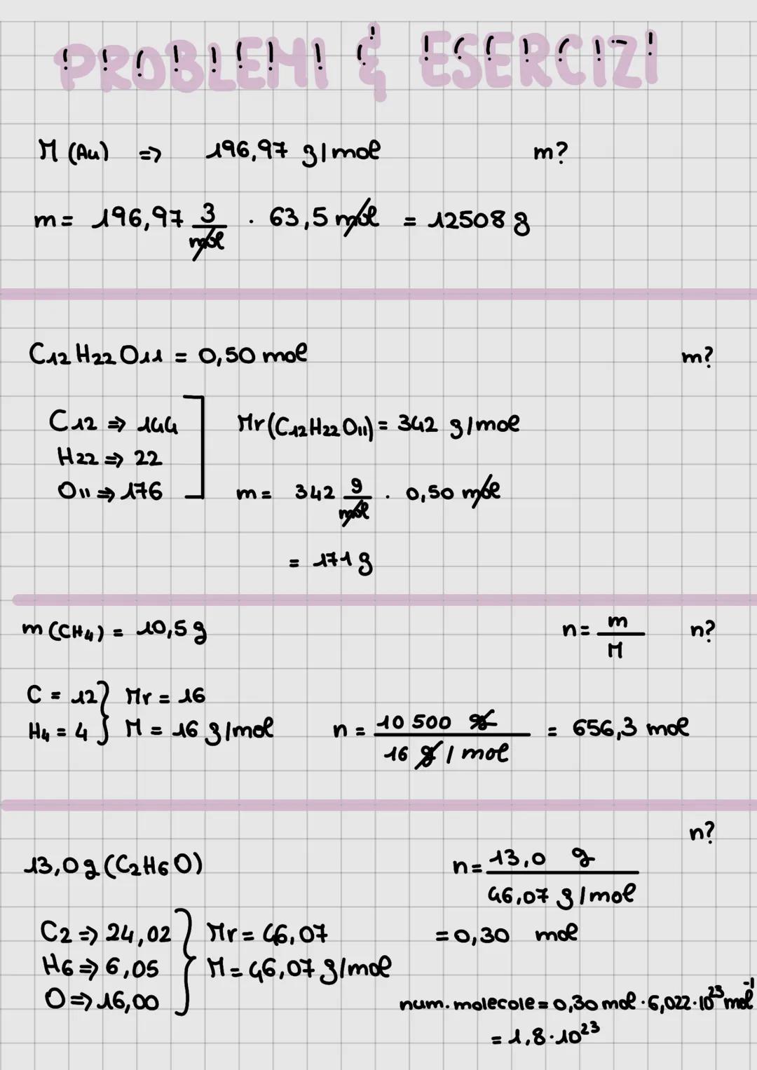 # LA MOLE
Ma = massa atomica assoluta
$
\rightarrow e' \text{la massa di un atomo in kg}
$
Ar = massa atomica relativa
$
\rightarrow e' \t