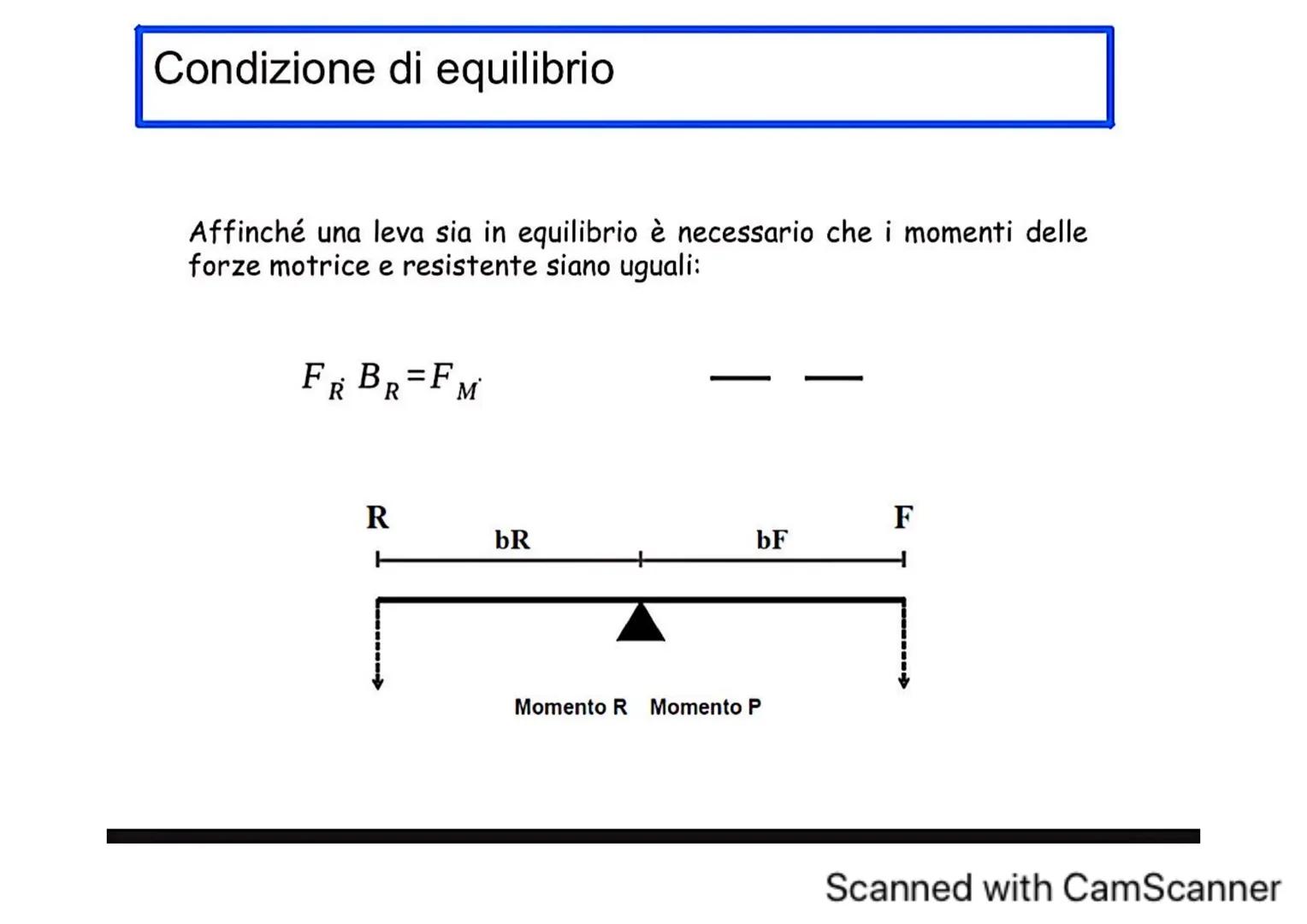 # Definizione del momento di una forza
La grandezza che misura l'efficacia di una forza nel produrre la rotazione è
chiamata Momento della