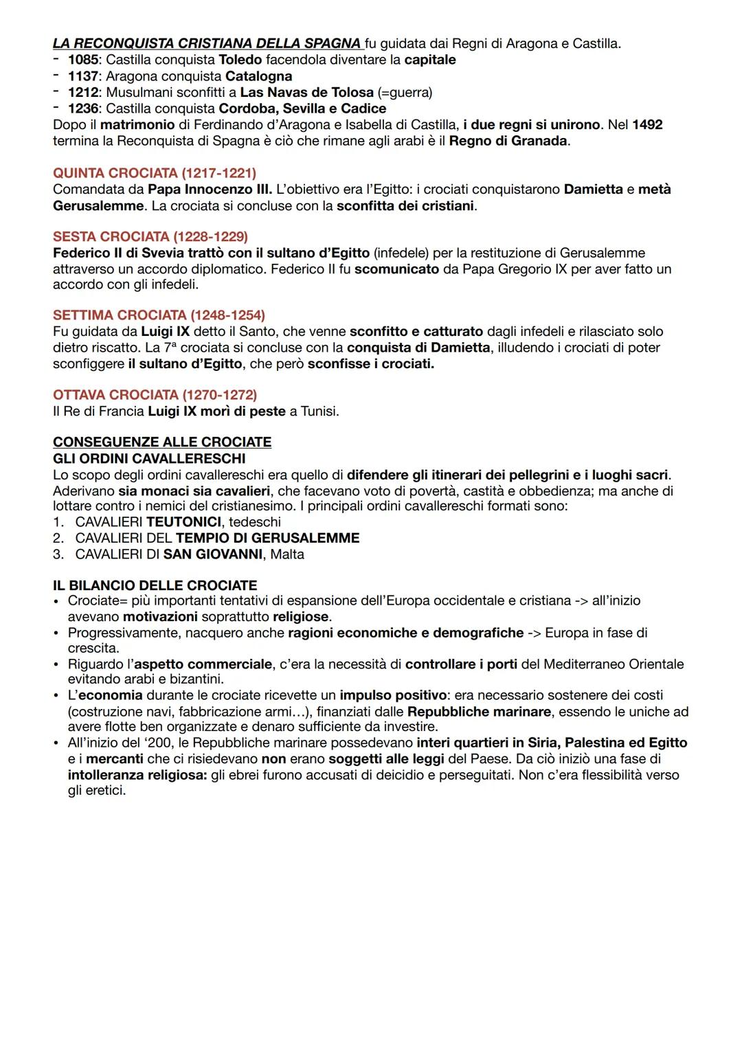 LE CROCIATE furono causate dall'intolleranza dei Turchi (=popolo dell'Asia centrale convertito
all'Islam che inizialmente fu usato come mili
