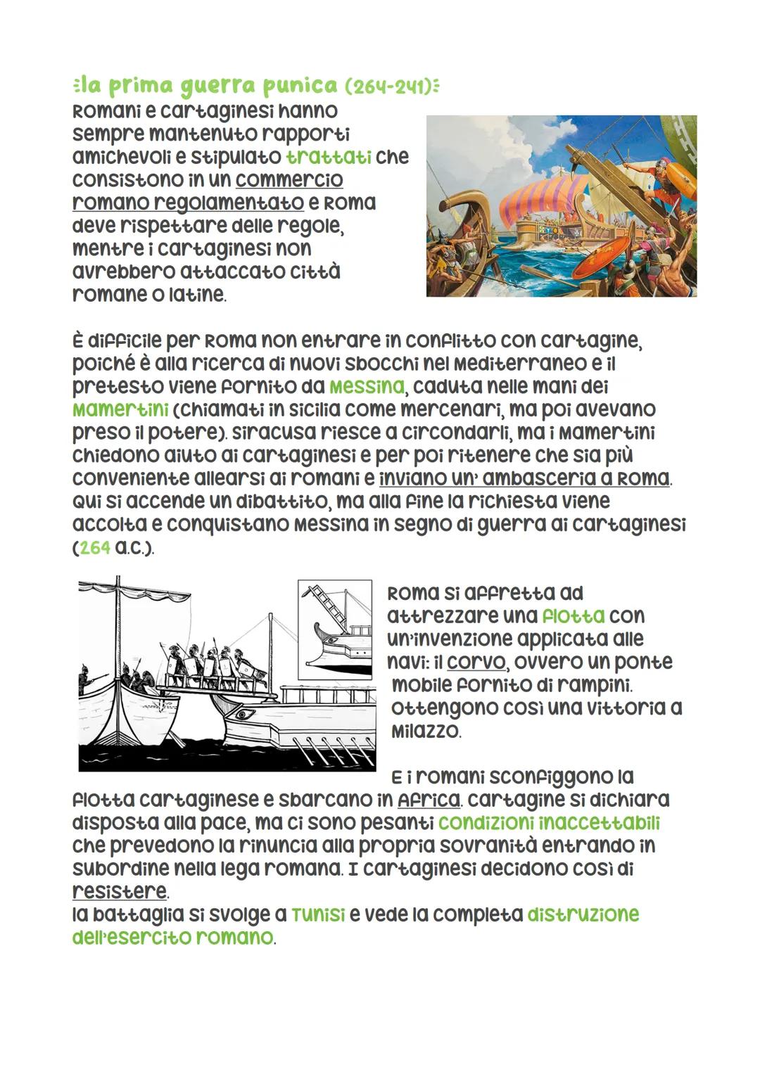 -Le guerre puniche-
Roma è diventata una vera potenza, ma la sua economia è
ancora arretrata. La comparsa di Roma causa conflitti con le
pot