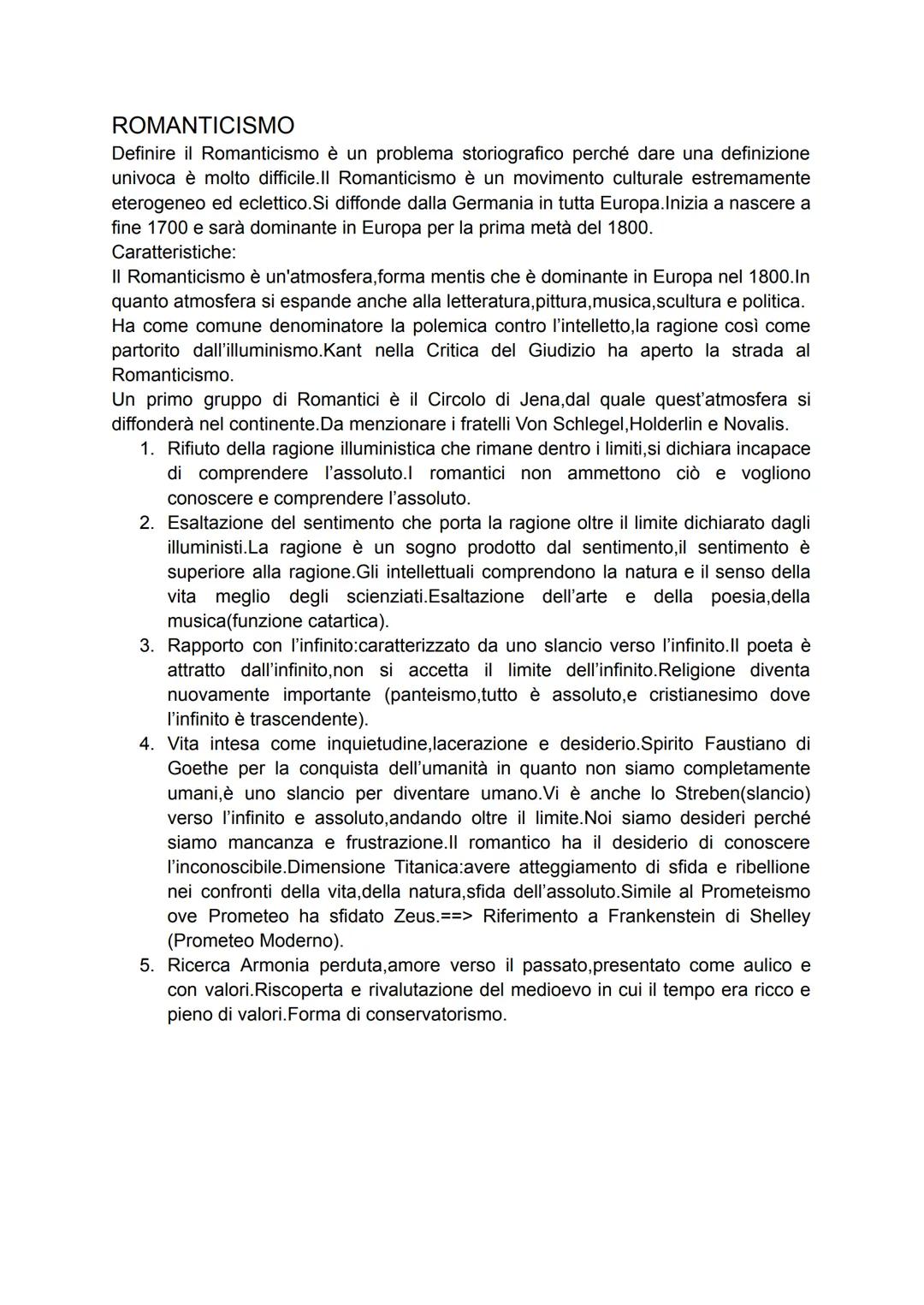 ROMANTICISMO
Definire il Romanticismo è un problema storiografico perché dare una definizione
univoca è molto difficile.Il Romanticismo è un
