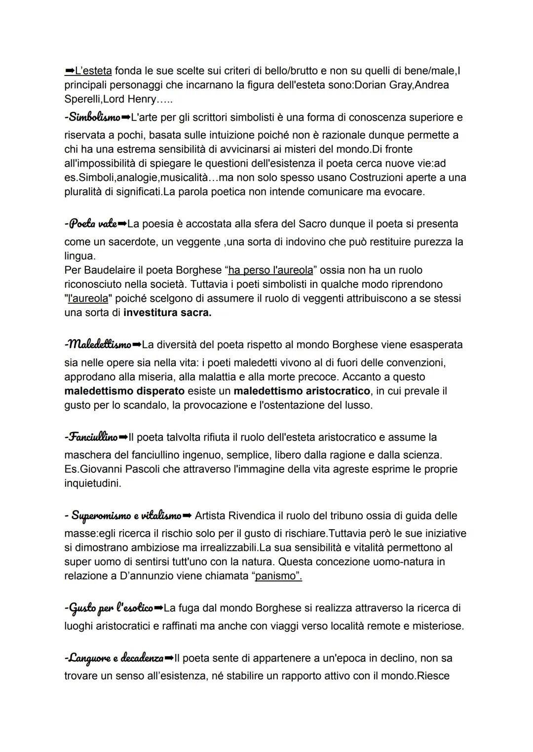 # Decadentismo:
Movimento letterario e artistico che nasce in Francia e si diffonde nel resto d'Europa
tra la fine dell'Ottocento e il prim