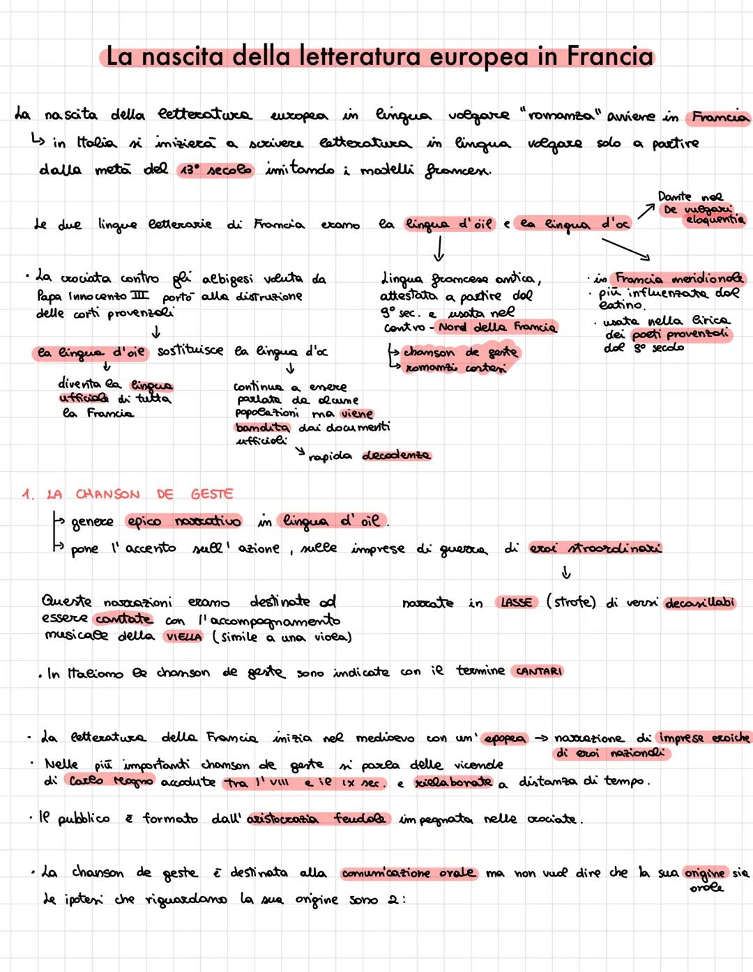 # La nascita della letteratura europea in Francia
La nascita della letteratura europea in lingua volgare "romanza" awiene in Francia
Ls in