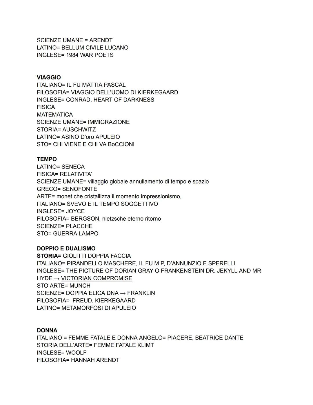 NUCLEI TEMATICI
ICEBERG
italiano → svevo e psicoanalisi
filosofia → freud
storia → nazismo (freud era ebreo)
scienze umane → stratificazione