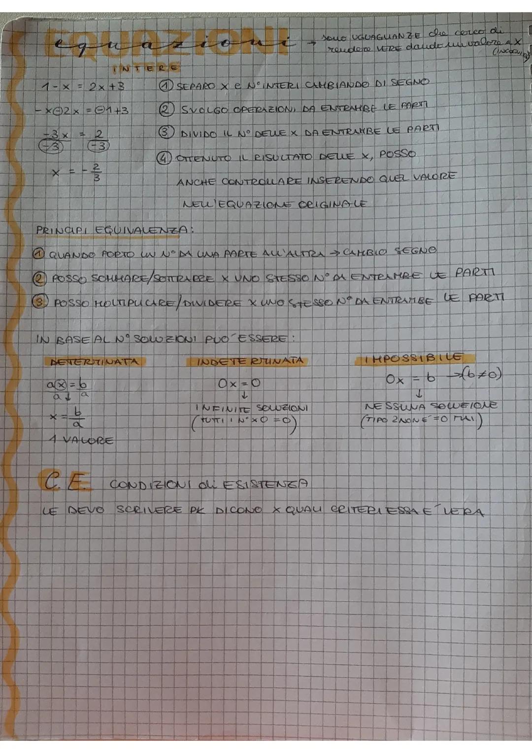 Matematica: equazioni, disequazioni e sistemi di disequazioni