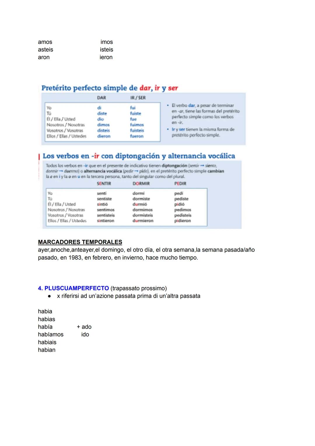 1.IMPERFECTO (imperfetto)
* x azioni abituali nel passato,
* x descrivere una persona, posti, cose nel passato
* esprimere cortesia (