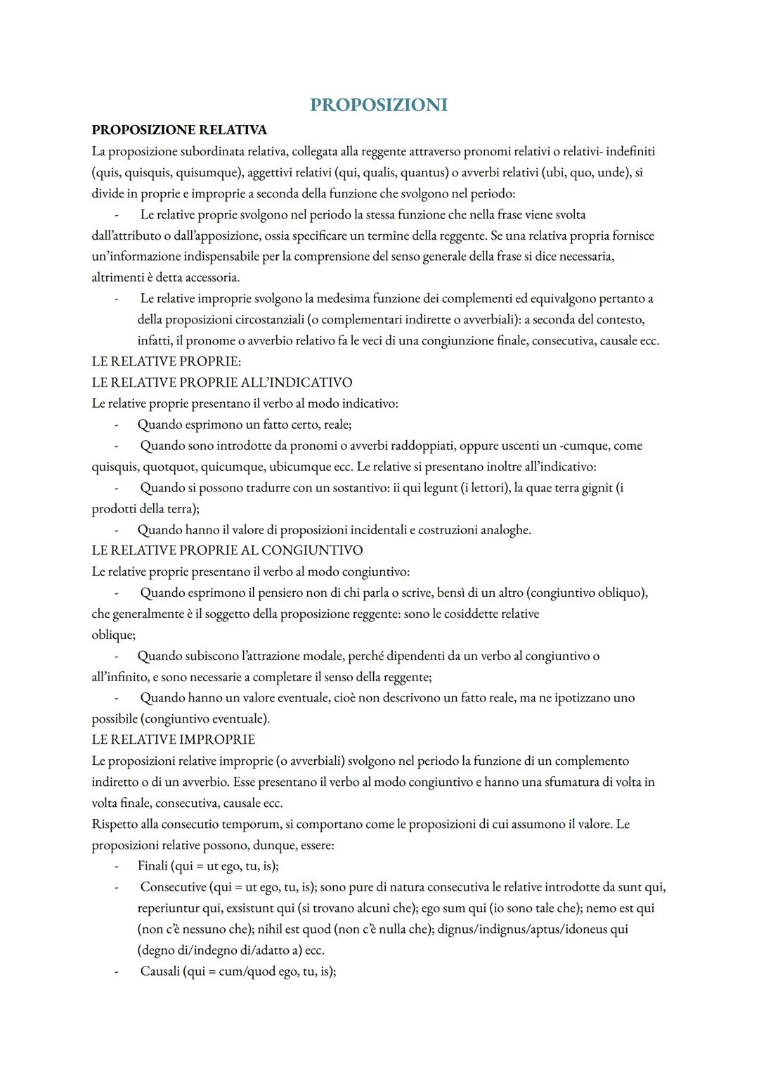 # PROPOSIZIONE RELATIVA
PROPOSIZIONI
La proposizione subordinata relativa, collegata alla reggente attraverso pronomi relativi o relativi-