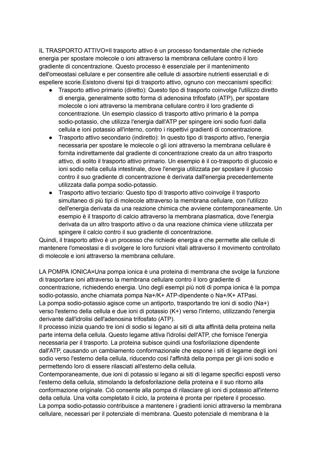 # LA MEMBRANA
Nelle cellule la membrana cellulare ha il compito di regolare il passaggio delle
molecole dall'esterno all'interno della cell