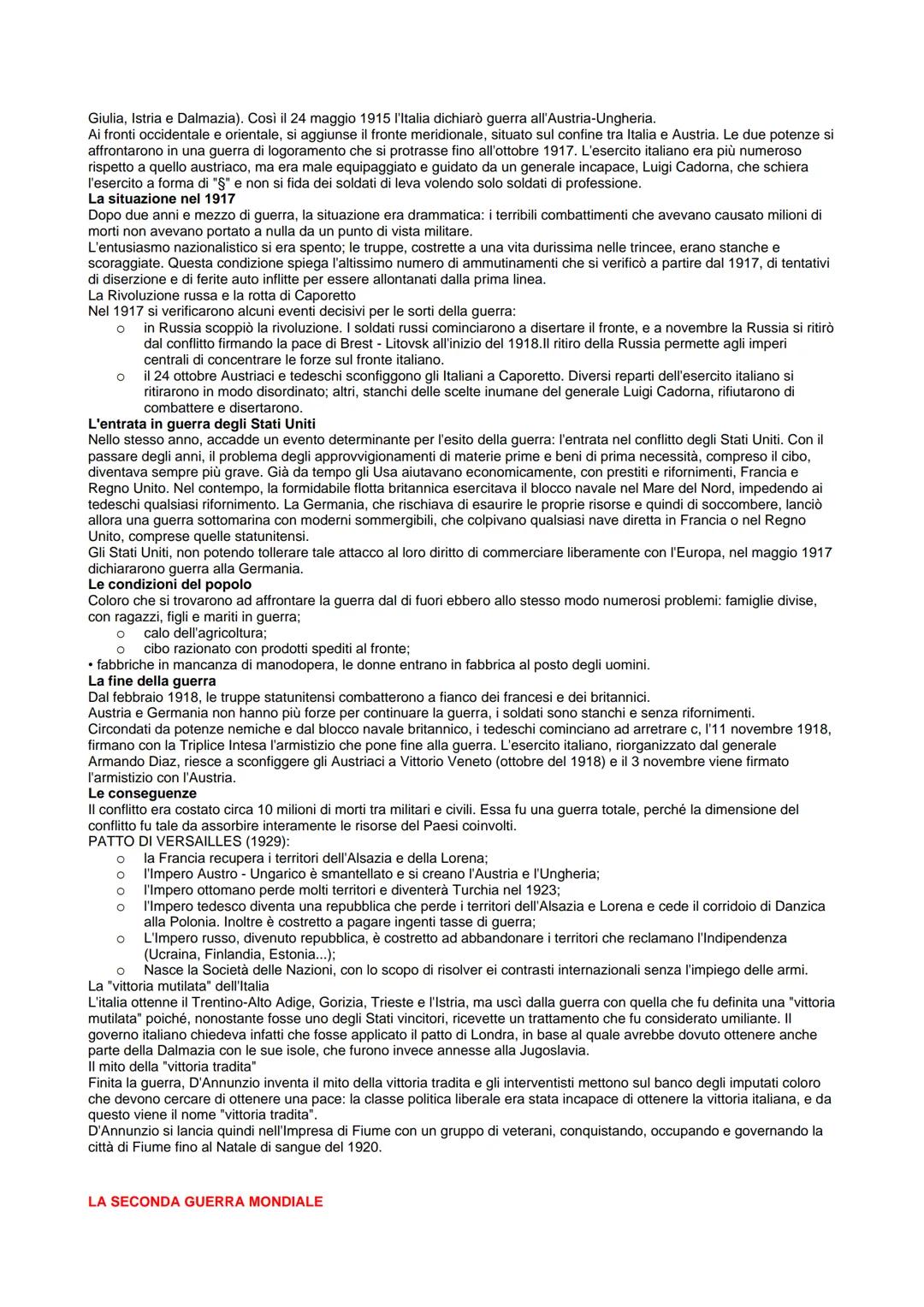 # La prima Guerra Mondiale
Alla vigilia della Prima guerra mondiale, l'Europa vive un periodo di pace, ma le potenze hanno rapporti molto t