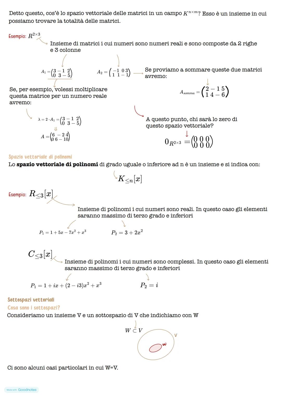 # Introduzione agli spazi vettoriali
Spazi vettoriali (Video)
Consideriamo un insieme V su un campo K. K può essere o un elemento di R (nume