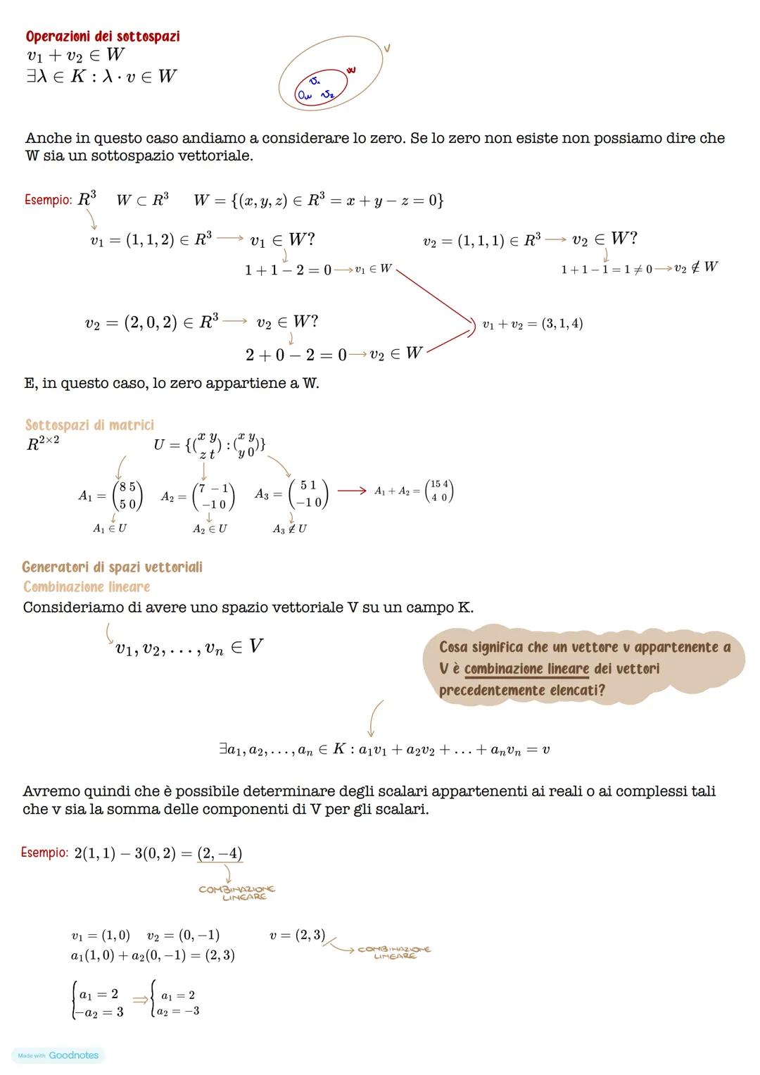 # Introduzione agli spazi vettoriali
Spazi vettoriali (Video)
Consideriamo un insieme V su un campo K. K può essere o un elemento di R (nume