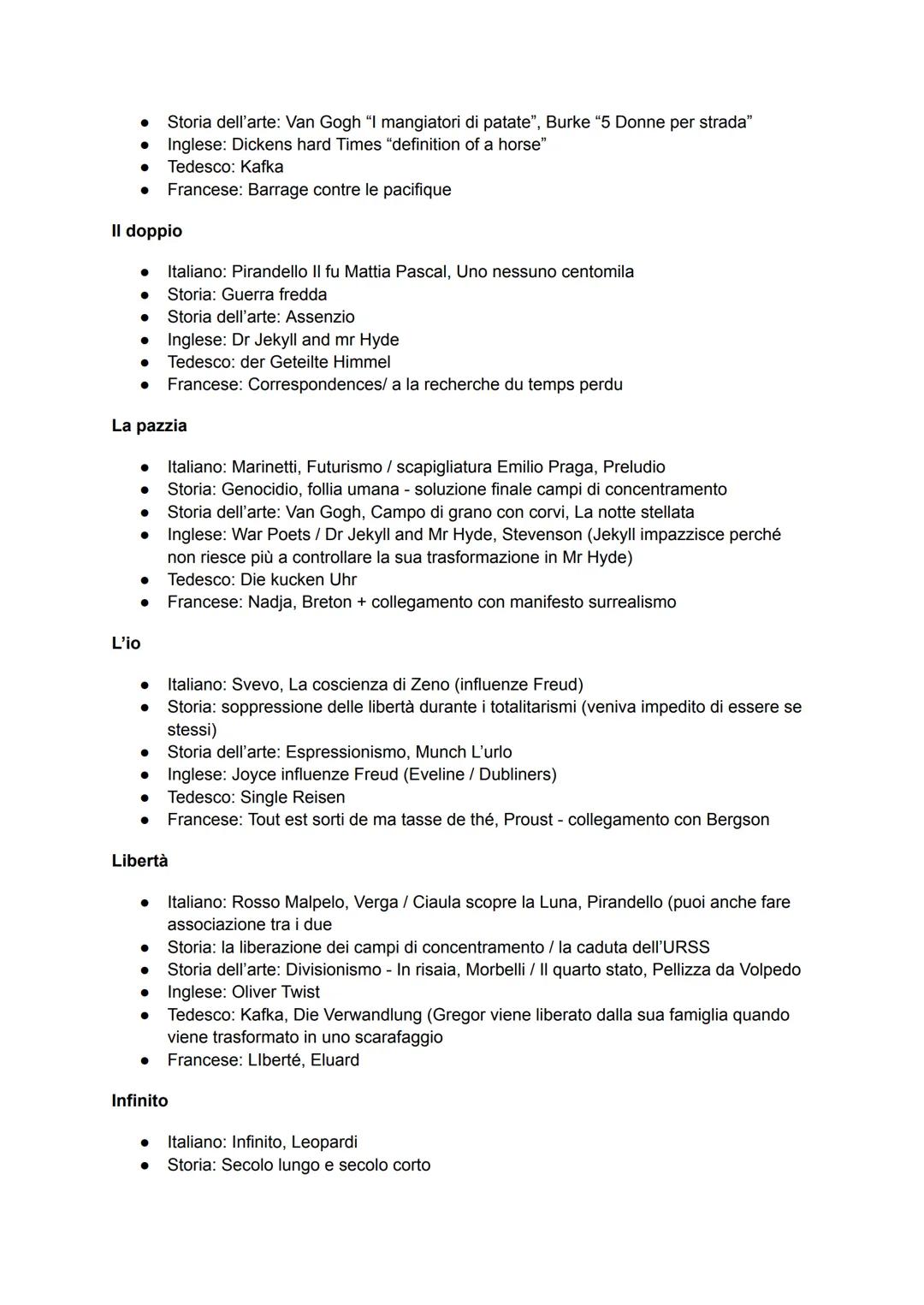 # Collegamenti esame
La guerra: un tema politico e letterario
* Italiano: anche se è della WW1 Ungaretti / Pavese / Levi (più legato ai