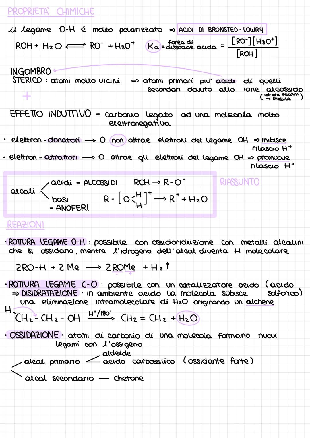 # ALCOLI - ETERI - FENOLI
(ALCOLI) molecale che presentano un gruppo OH (= gruppo ossidrile)
legato ad un atomo di carbonio $\longrightarro
