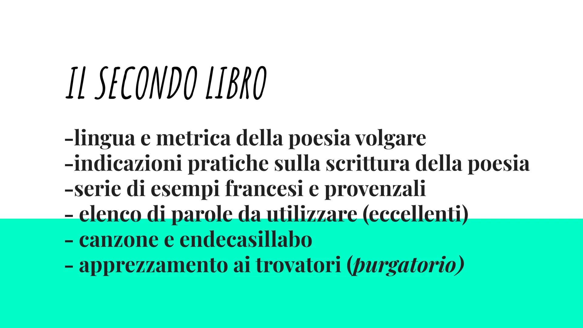 IL DE VULGARI
ELOQUENTIA CHE COS'È?
saggio sulla lingua volgare destinato ad un pubblico colto che sia
intenzionato a divulgare le sue idee