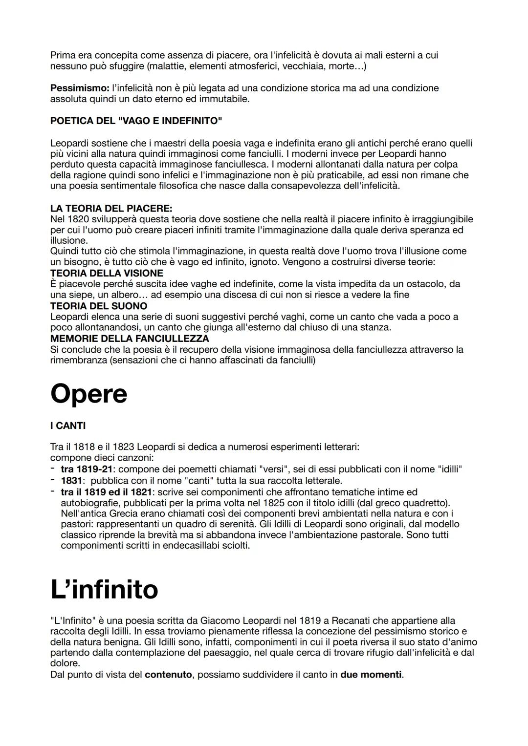 Giacomo Leopardi
Vita
Giacomo Leopardi nasce il 29 luglio 1798 a Recanati da una famiglia di nobili origini ma in
condizioni economiche non