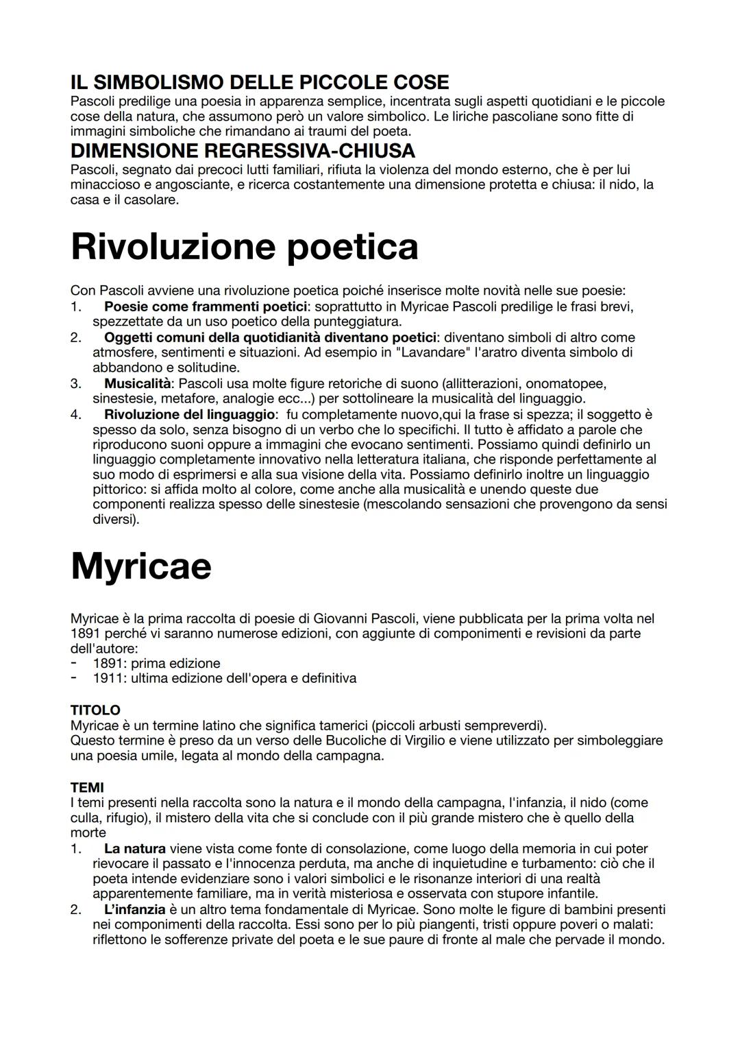 Giovanni Pascoli
Vita
Giovanni Pascoli nasce il 31 Dicembre 1855 a San Mauro di Romagna (Forlì) in una famiglia
numerosa e benestante. Il pa