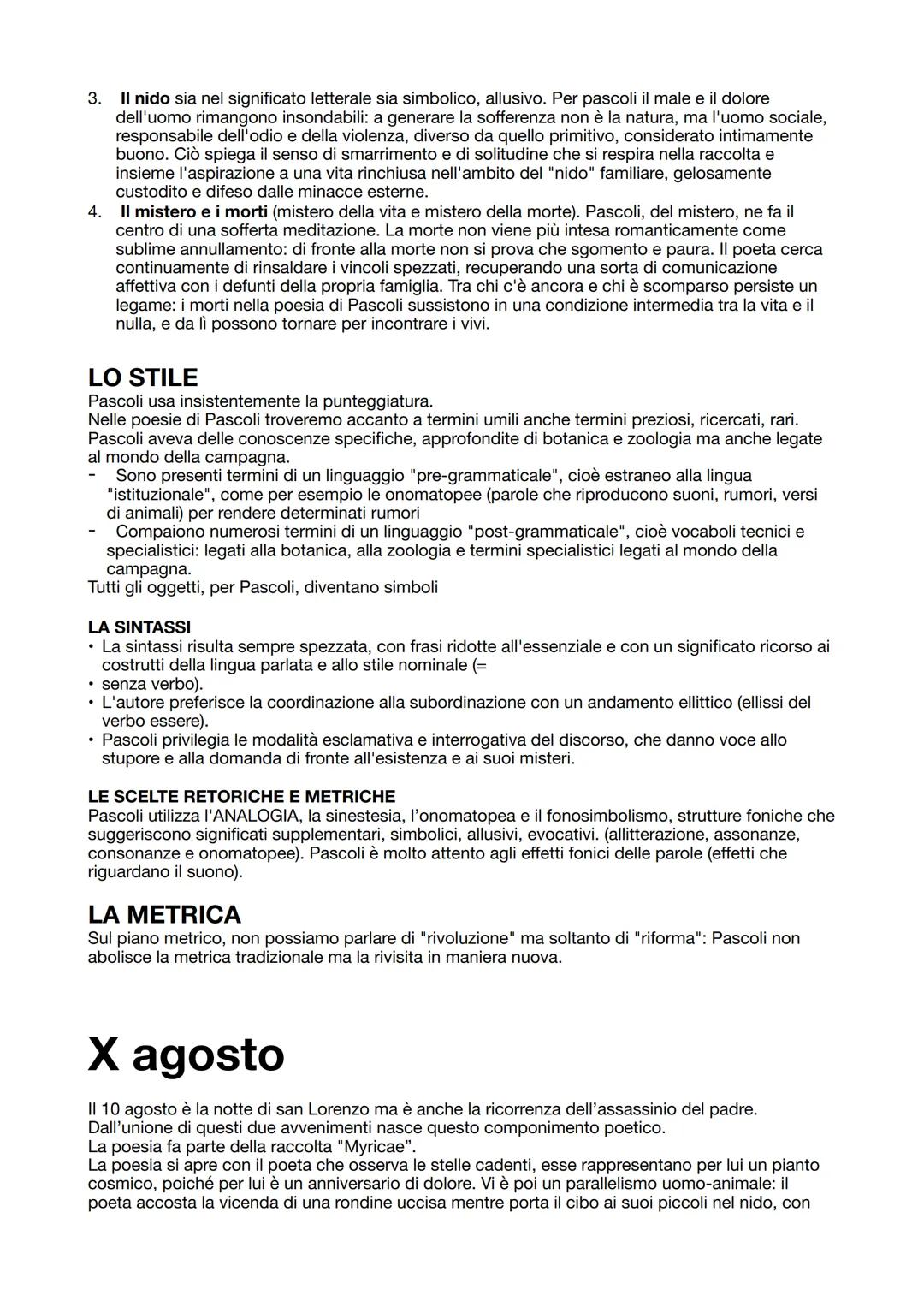 Giovanni Pascoli
Vita
Giovanni Pascoli nasce il 31 Dicembre 1855 a San Mauro di Romagna (Forlì) in una famiglia
numerosa e benestante. Il pa