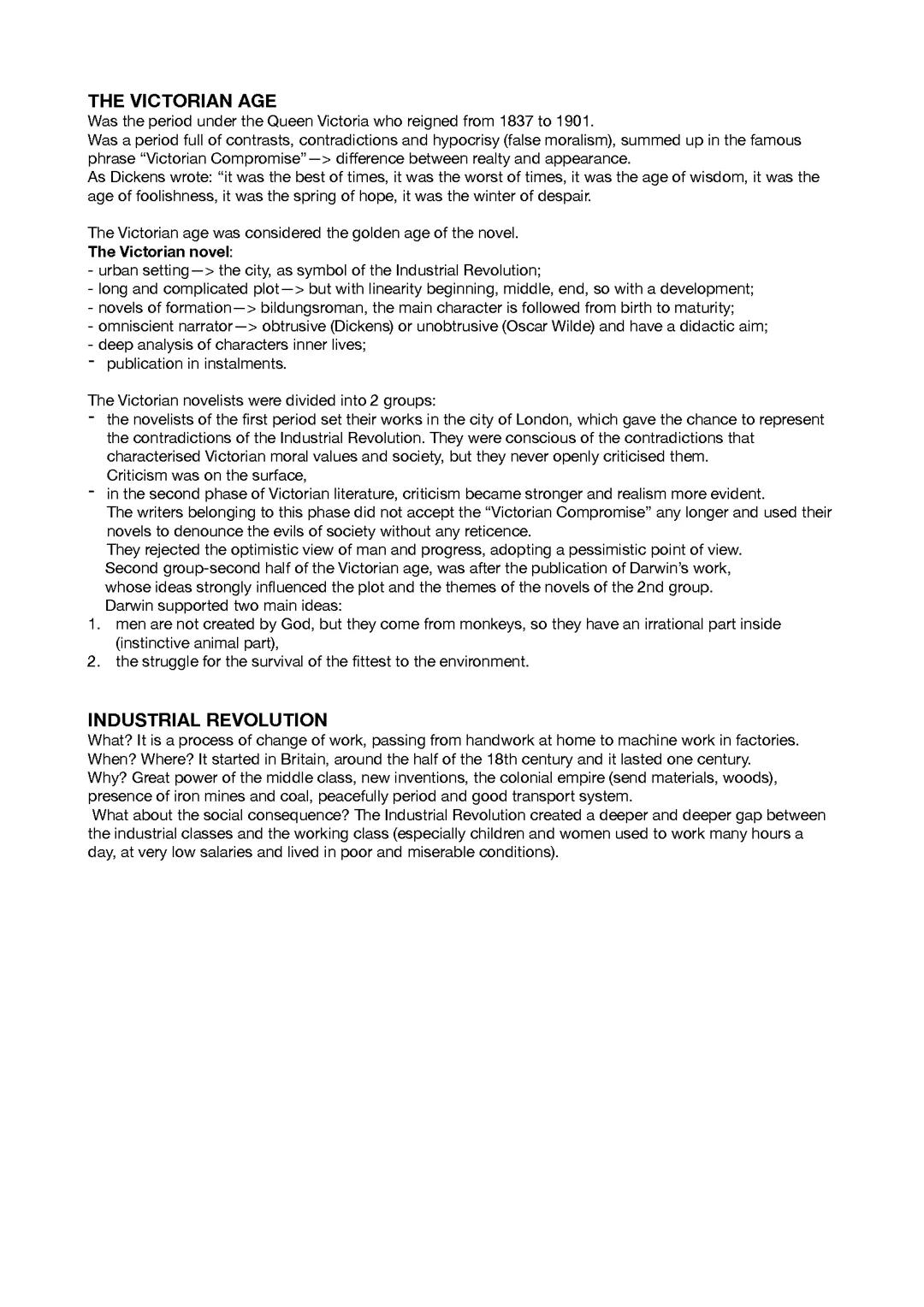 programma inglese maturità