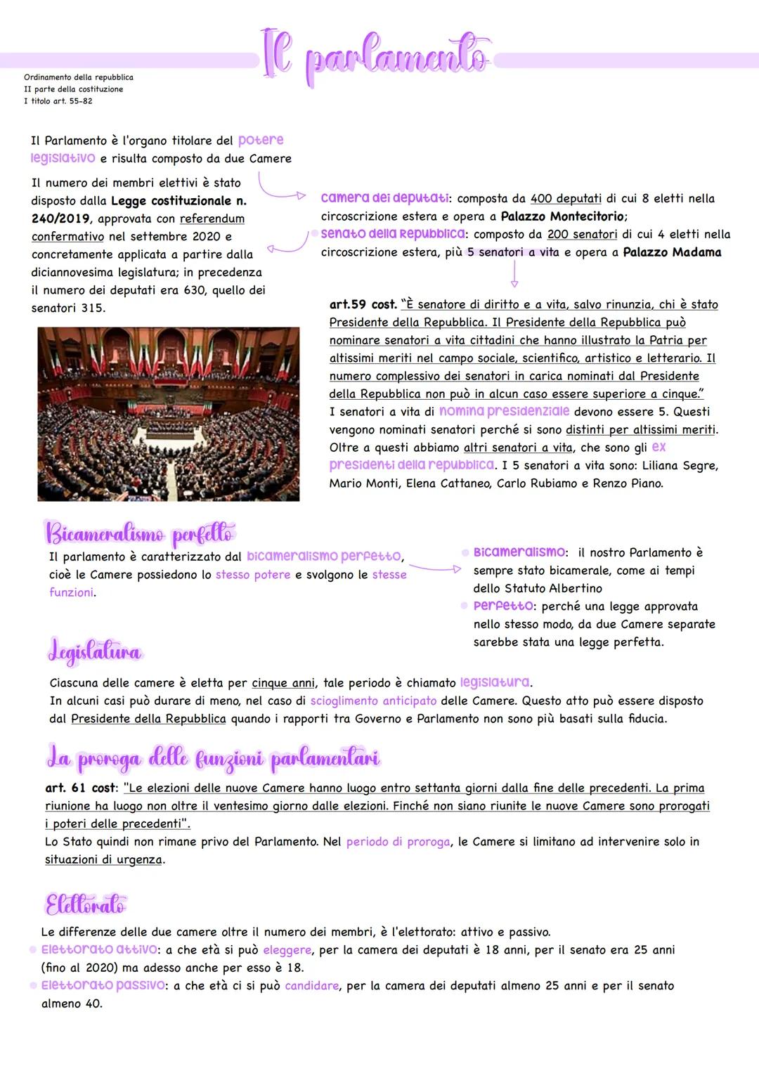 # Il parlamento
Palazzo Montecitorio
Palazzo Madama # Il parlamento
Ordinamento della repubblica
II parte della costituzione
I titolo art