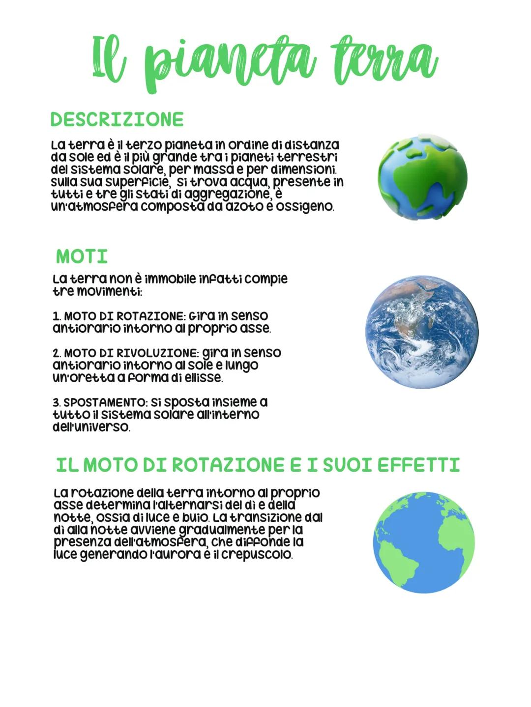 Il pianeta terra
DESCRIZIONE
La terra è il terzo pianeta in ordine di distanza
da sole ed è il più grande tra i pianeti terrestri
del sistem