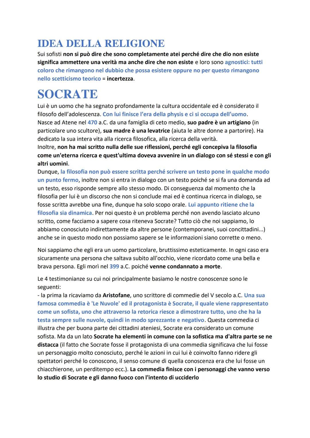 # I SOFISTI
Nella Grecia arcaica "sofista" (sophistés) era sinonimo di saggio (sophós), quindi uomo di
vasta cultura generale, la differenz