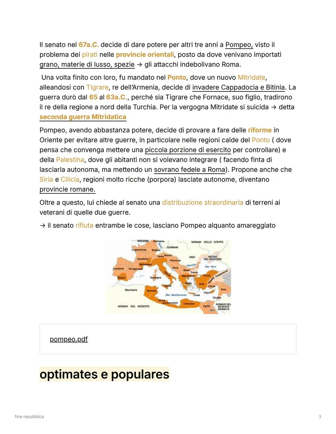 # fine repubblica
dopo la dittatura di Silla, Senato incapace di gestire emergenze sociali, politiche
ed economiche.
periodo più torbulent