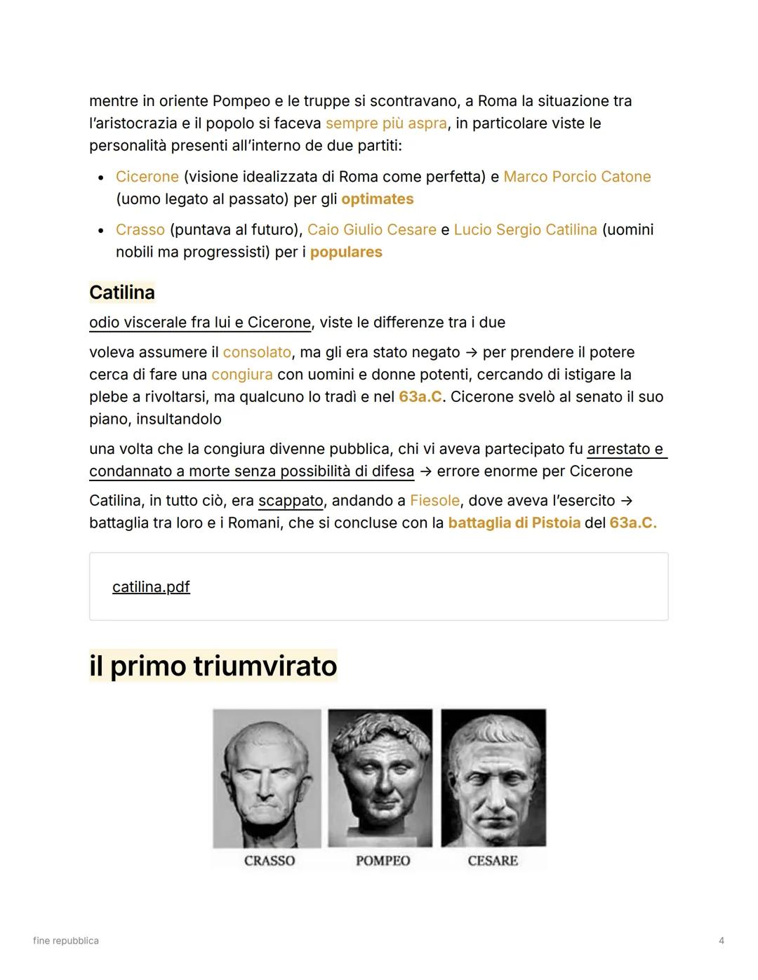 # fine repubblica
dopo la dittatura di Silla, Senato incapace di gestire emergenze sociali, politiche
ed economiche.
periodo più torbulent