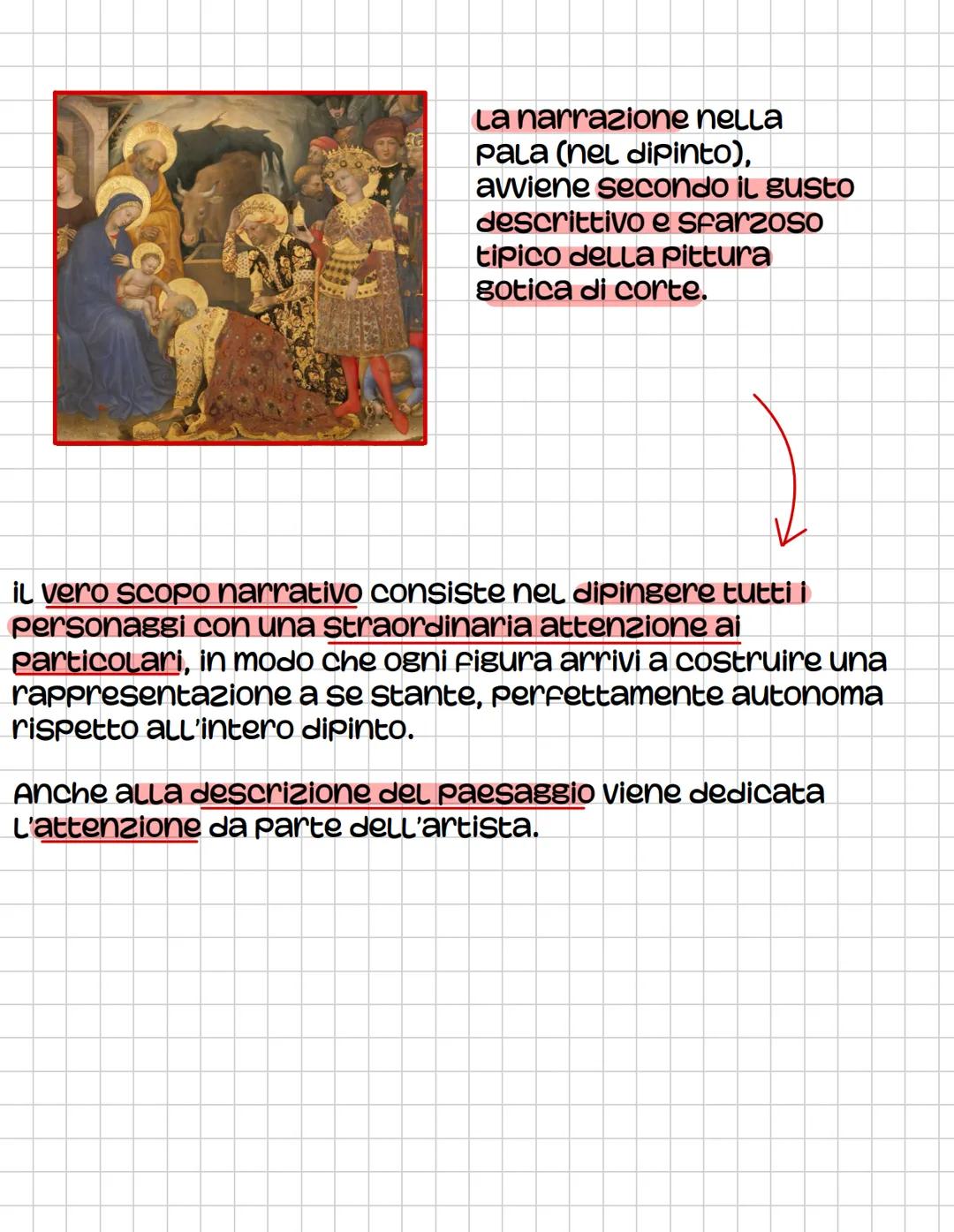 GOTICO INTERNAZIONALE
L'arte gotica va dagli ultimi decenni del XIV secolo fino
alla metร del secolo successivo. Il gotico viene definito
"i