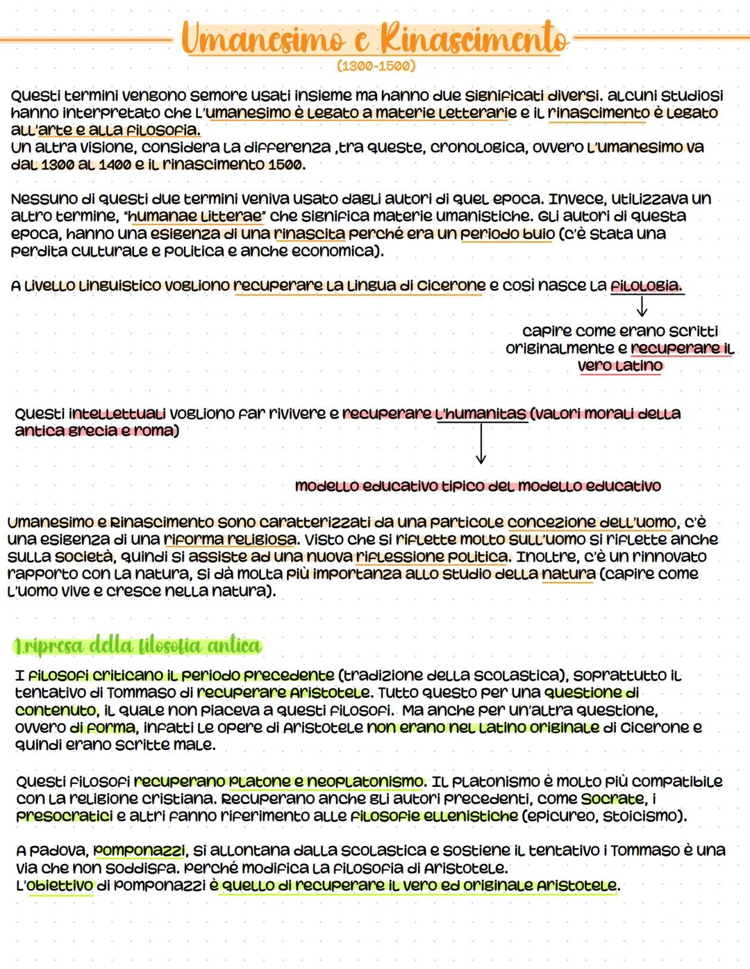 # Umanesimo e Rinascimento
(1300-1500)
Questi termini vengono semore usati insieme ma hanno due significati diversi. alcuni studiosi
hanno i