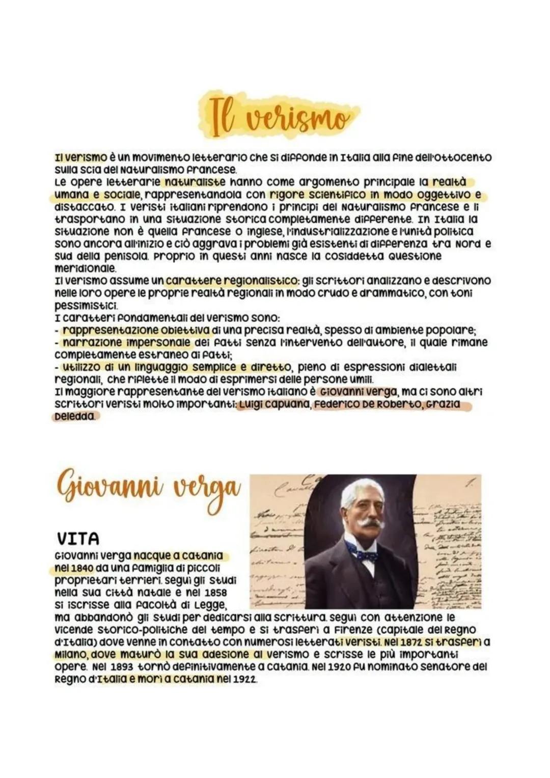 # Il verismo
Il verismo è un movimento letterario che si diffonde in Italia alla fine dell'Ottocento
sulla scia del Naturalismo francese.