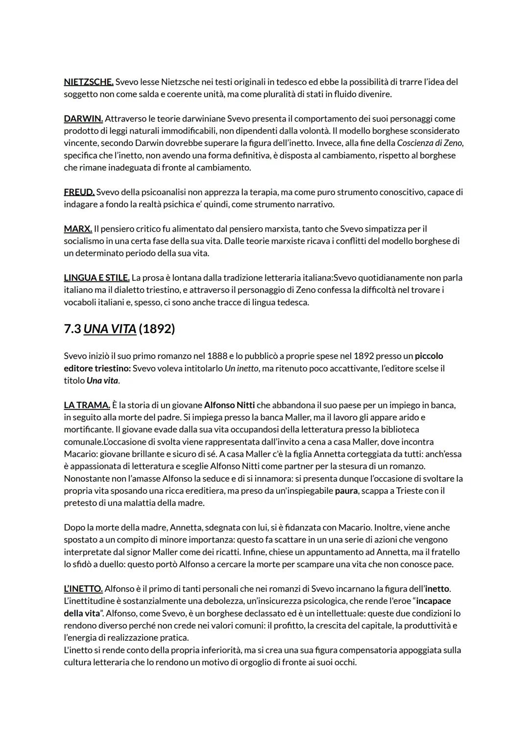 # LETTERATURA ITALIANA
# ITALO SVEVO
7.1 LA VITA (1861-1928)
LA DECLASSAZIONE, Italo Svevo (1861-1928), pseudonimo di Aron Hector Schmitz,