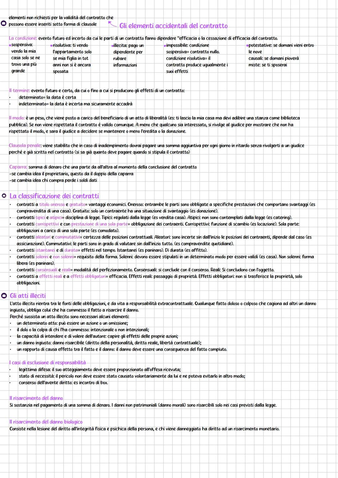 Diritto Te
contratto
O Le caratteristiche del contratto
Il contratto è l'accordo di due o più parti per costituire, modificare o estinguere