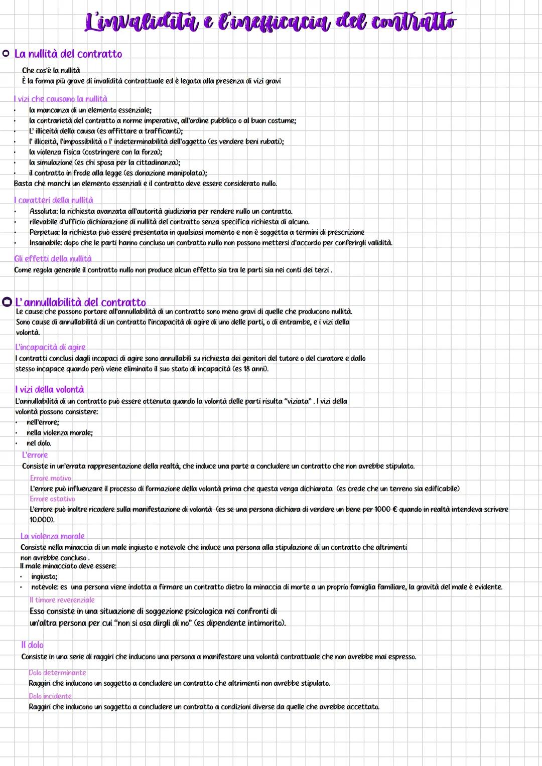 Diritto Te
contratto
O Le caratteristiche del contratto
Il contratto è l'accordo di due o più parti per costituire, modificare o estinguere