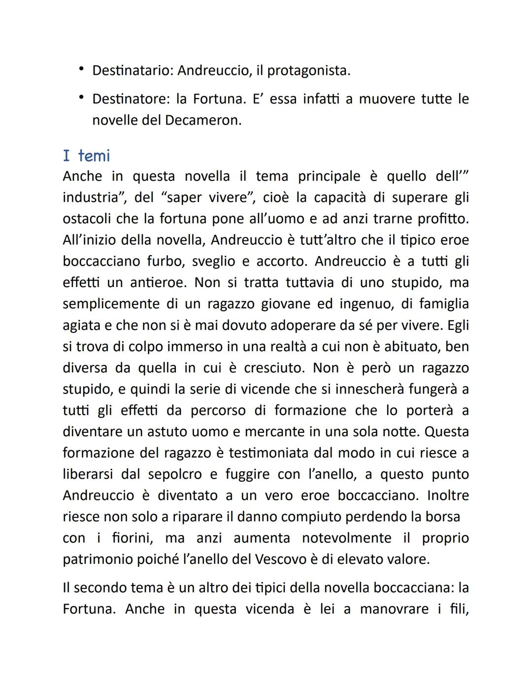 # Andreuccio Da Perugia
(Analisi)
Andreuccio da Perugia è il protagonista della quinta novella
della seconda giornata del Decameron, in ta