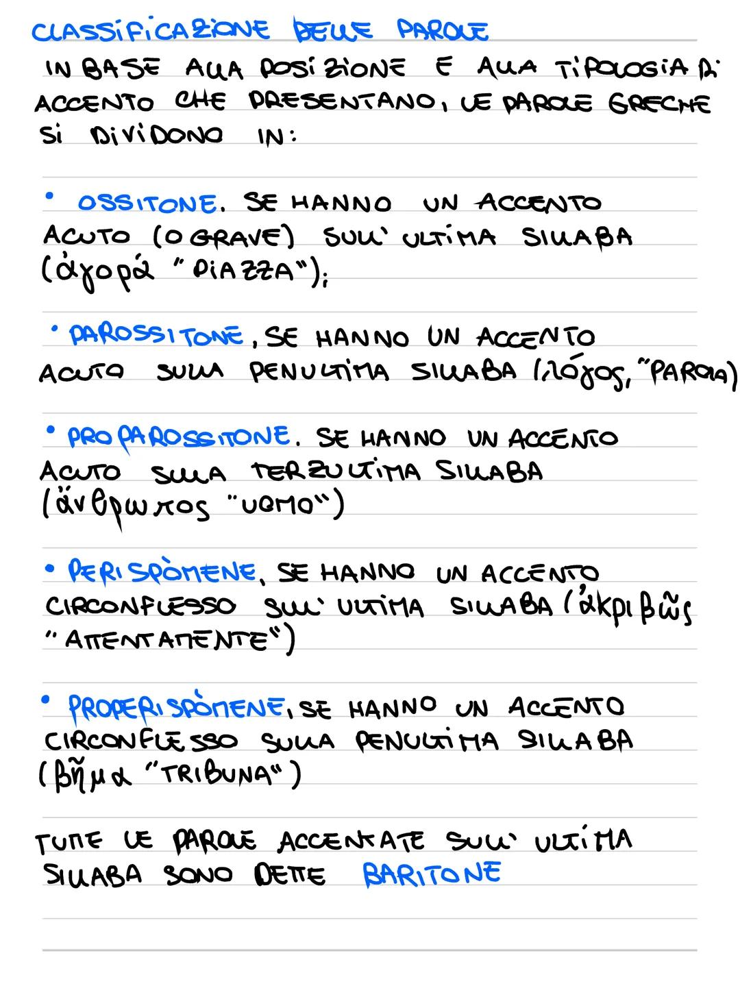 # LE LEGGI DELL' ACCENTO
> LE LEGGI fondamentaй CHE REGOLAND LA
Posizione DEU' ACCENTO NEUE PAROLE GRECHE
Sono LA LEGGE DEL TRISIUABISMO E